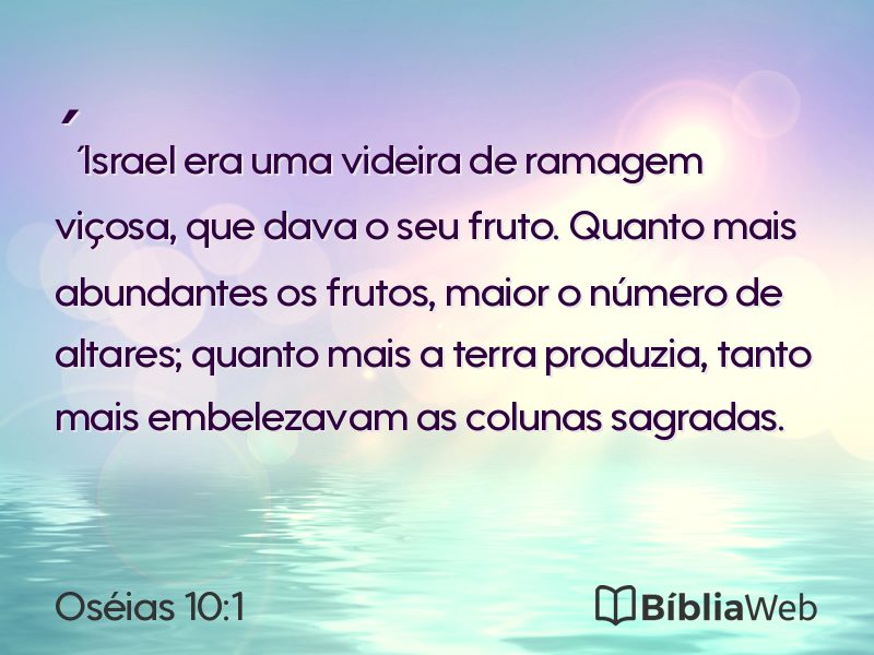 Oséias 10:1 em imagem para compartilhar
