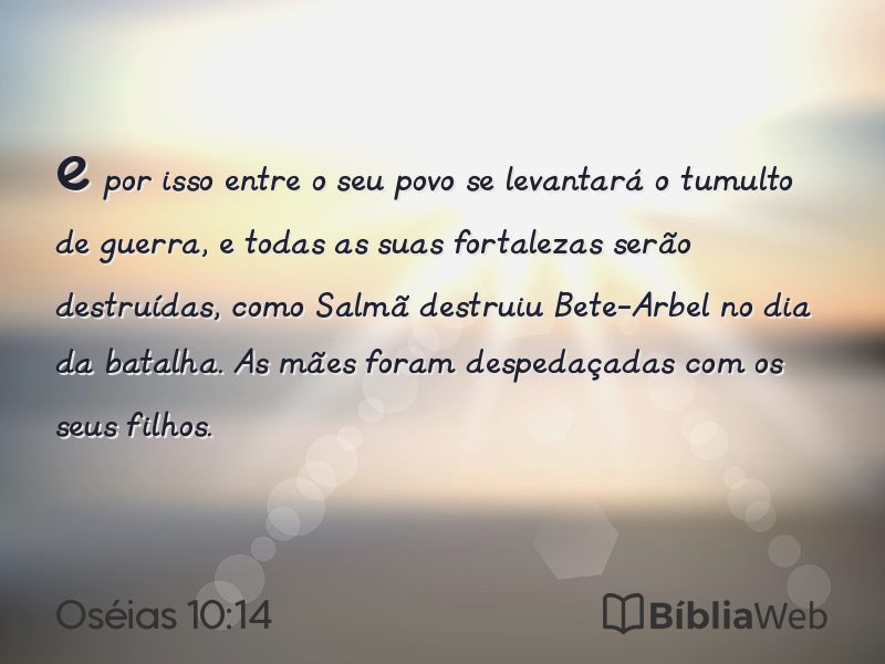Oséias 10:14 em imagem para compartilhar