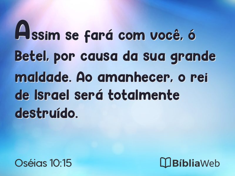 Oséias 10:15 em imagem para compartilhar
