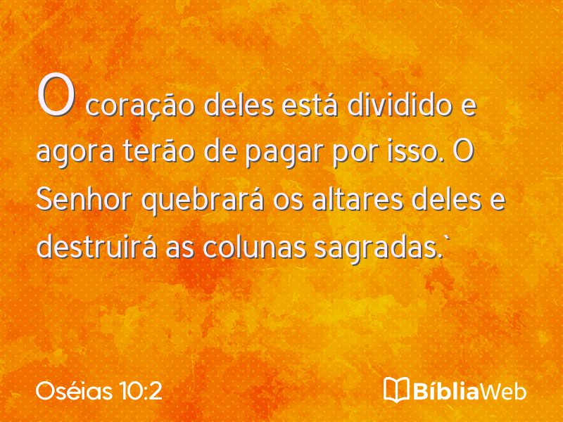Oséias 10:2 em imagem para compartilhar