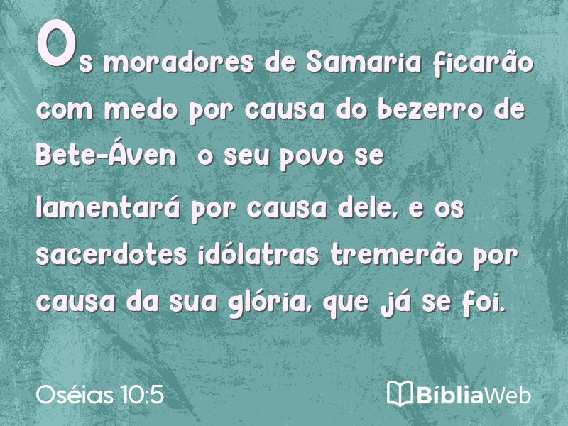 Oséias 10:5 em imagem para compartilhar