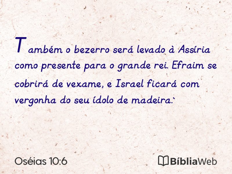 Oséias 10:6 em imagem para compartilhar