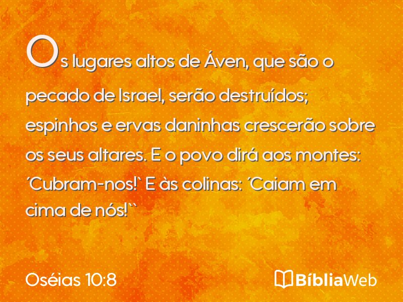 Oséias 10:8 em imagem para compartilhar