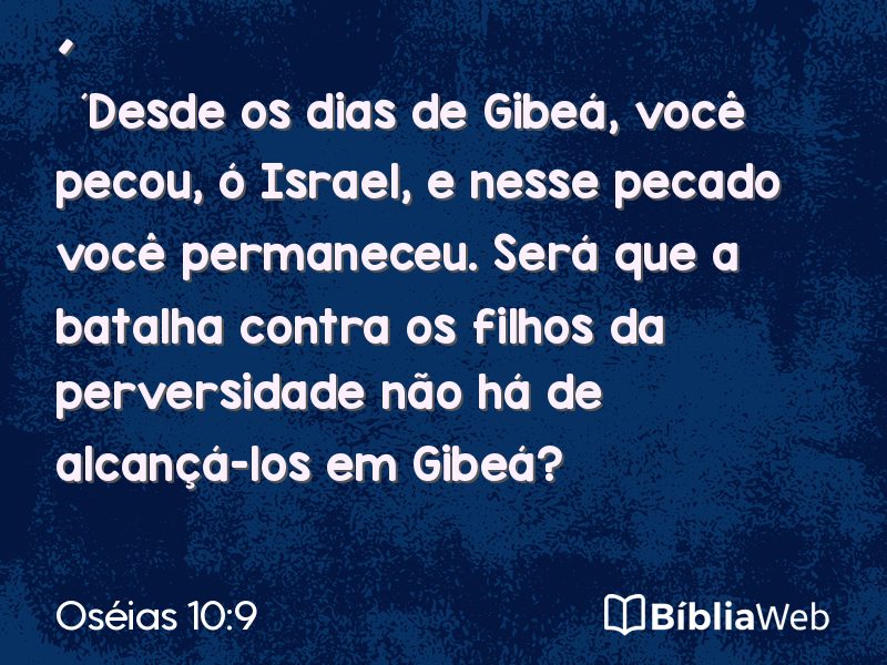 Oséias 10:9 em imagem para compartilhar