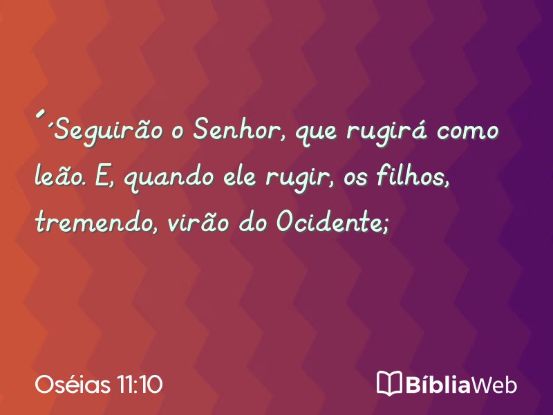 Oséias 11:10 em imagem para compartilhar