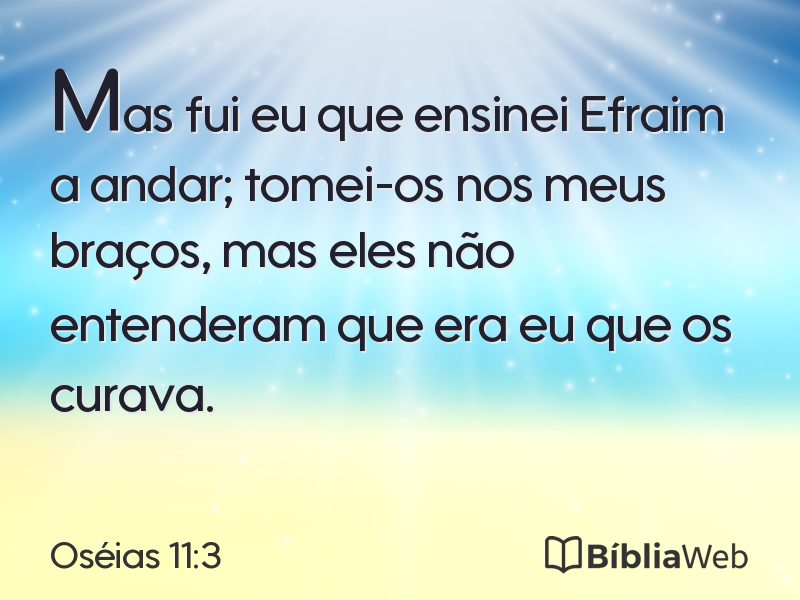 Oséias 11:3 em imagem para compartilhar