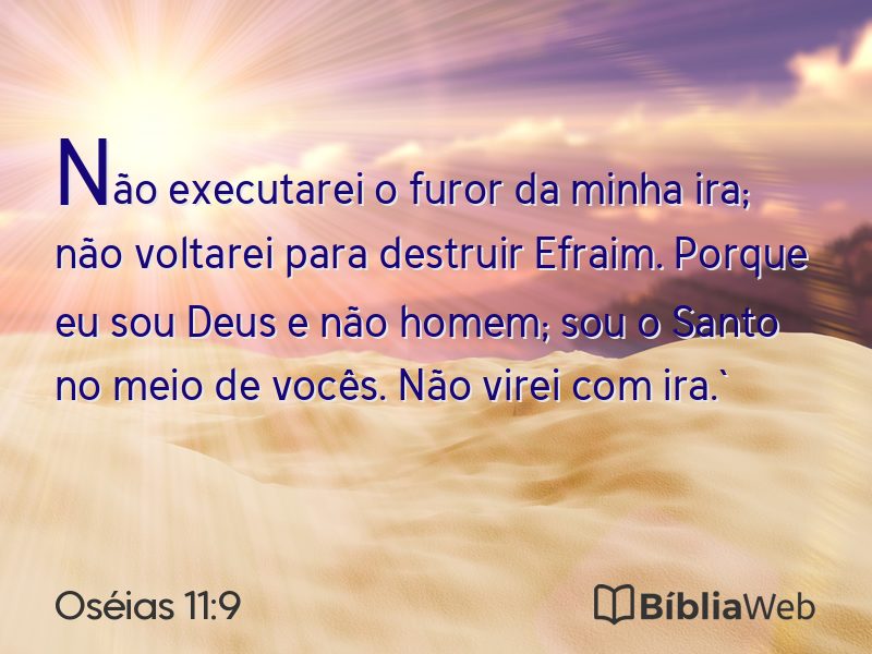 Oséias 11:9 em imagem para compartilhar