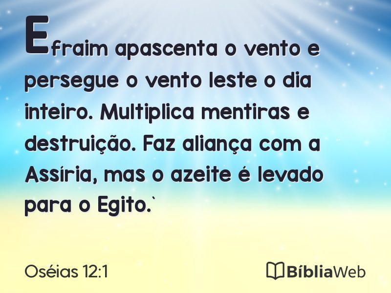 Oséias 12:1 em imagem para compartilhar