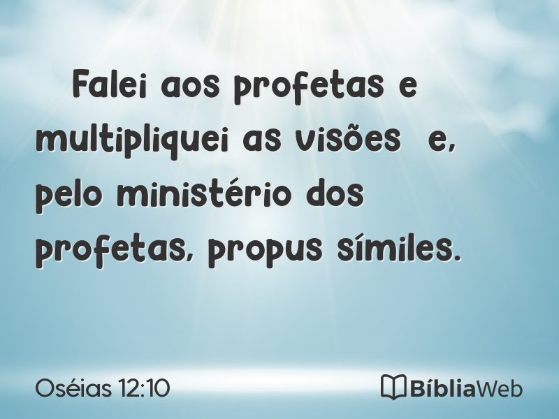 Oséias 12:10 em imagem para compartilhar