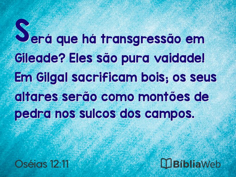 Oséias 12:11 em imagem para compartilhar