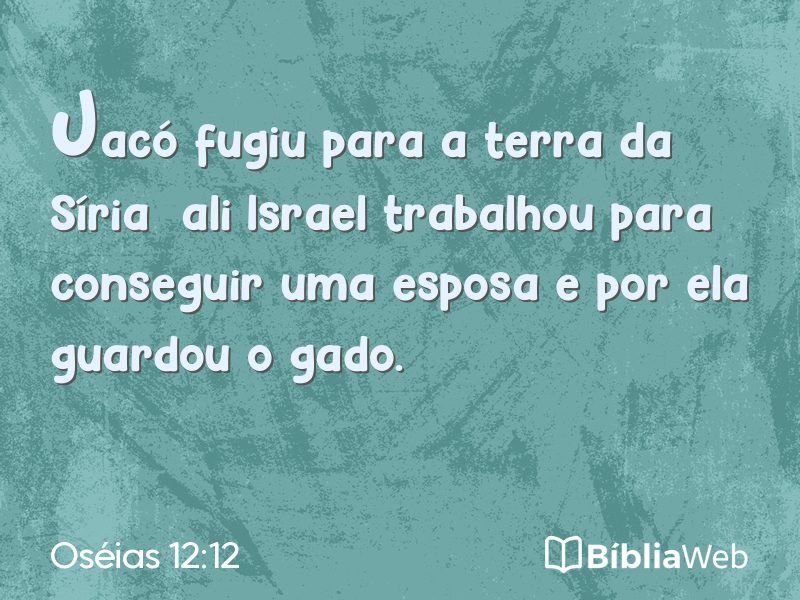Oséias 12:12 em imagem para compartilhar
