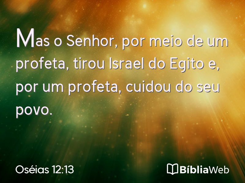 Oséias 12:13 em imagem para compartilhar