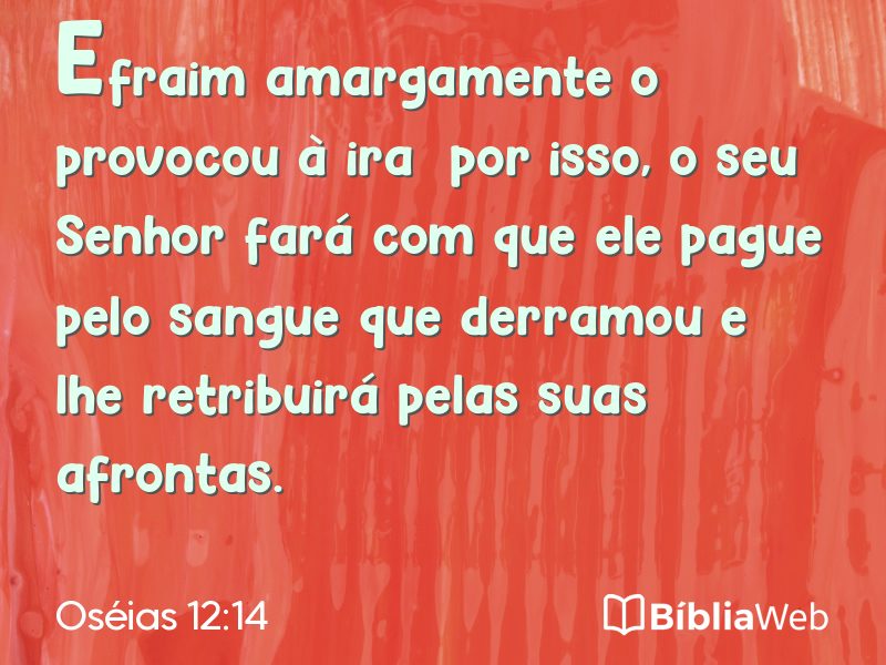 Oséias 12:14 em imagem para compartilhar