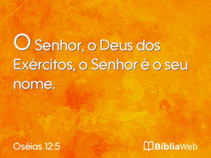 Oséias 12:5 em imagem para compartilhar