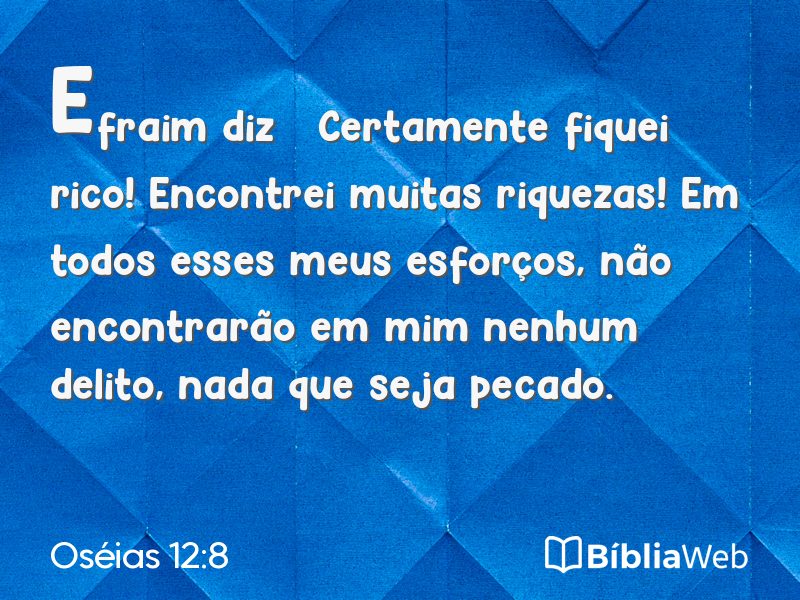 Oséias 12:8 em imagem para compartilhar