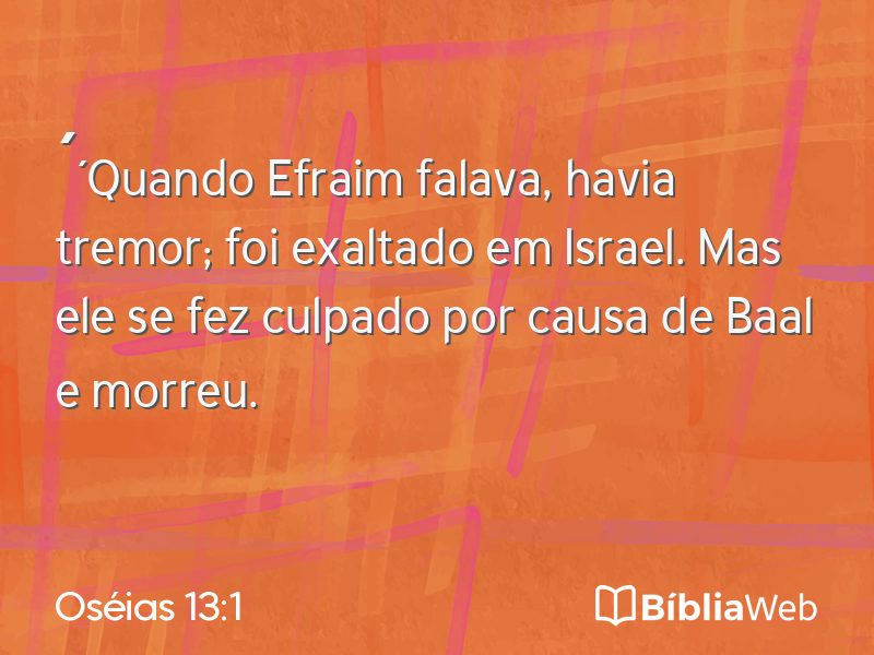 Oséias 13:1 em imagem para compartilhar