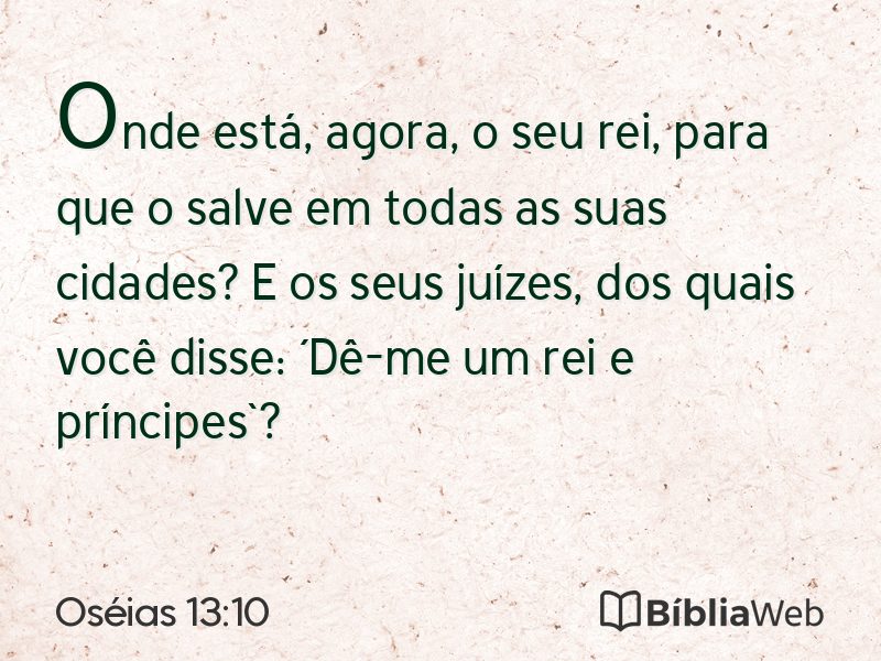Oséias 13:10 em imagem para compartilhar