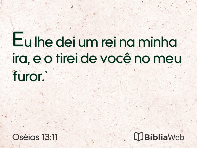 Oséias 13:11 em imagem para compartilhar