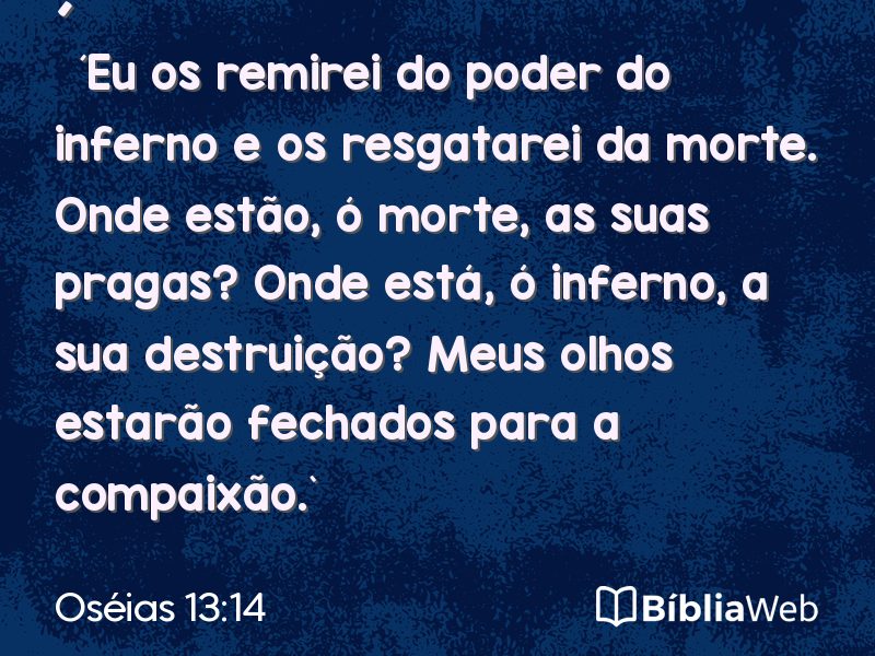 Oséias 13:14 em imagem para compartilhar
