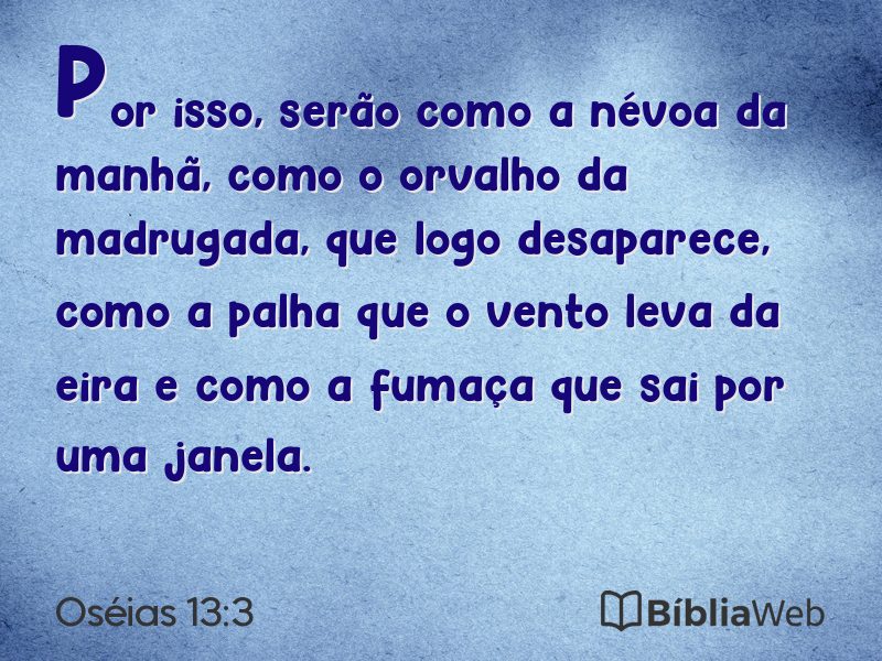 Oséias 13:3 em imagem para compartilhar