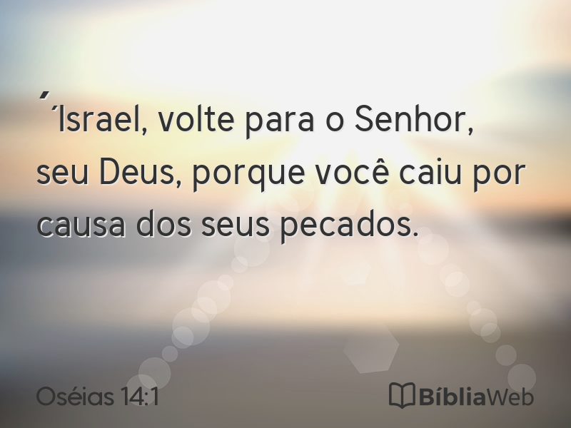 Oséias 14:1 em imagem para compartilhar