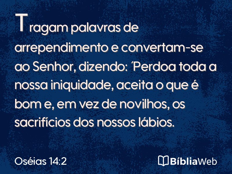 Oséias 14:2 em imagem para compartilhar