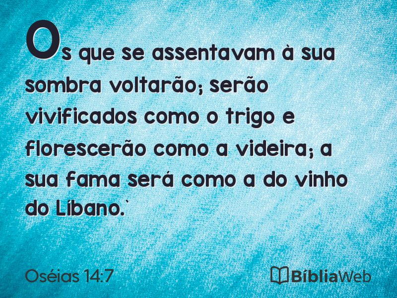 Oséias 14:7 em imagem para compartilhar