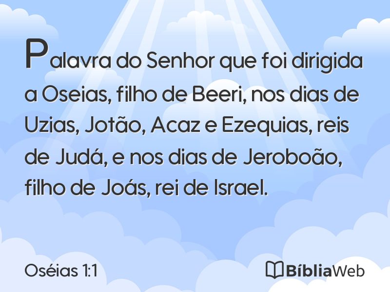 Oséias 1:1 em imagem para compartilhar