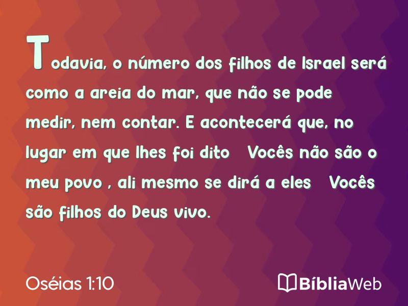 Oséias 1:10 em imagem para compartilhar