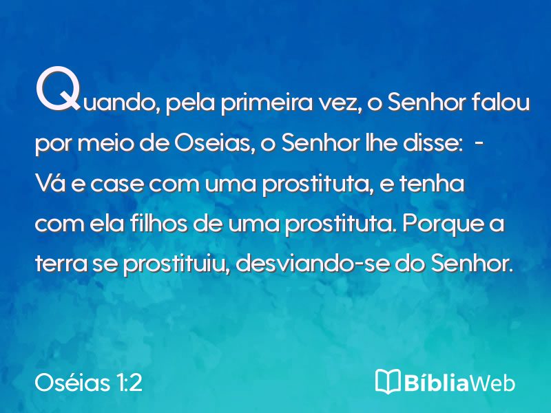 Oséias 1:2 em imagem para compartilhar