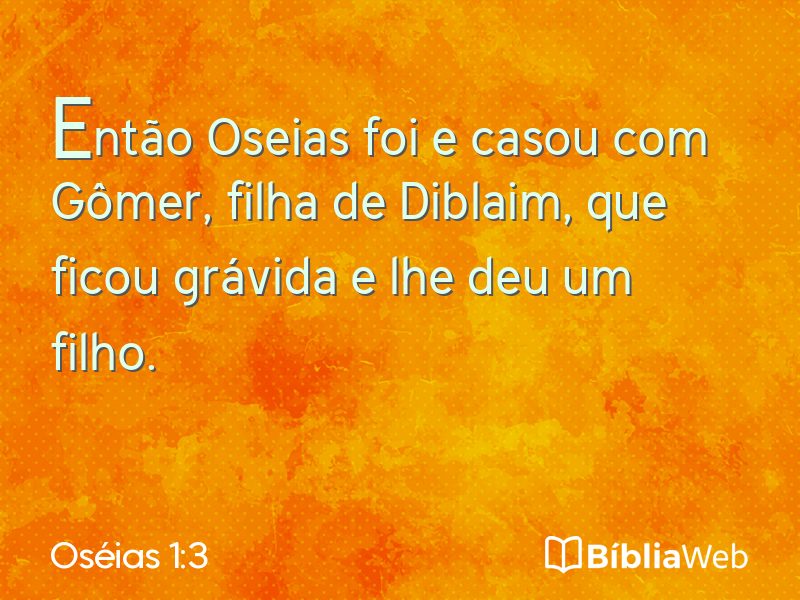 Oséias 1:3 em imagem para compartilhar