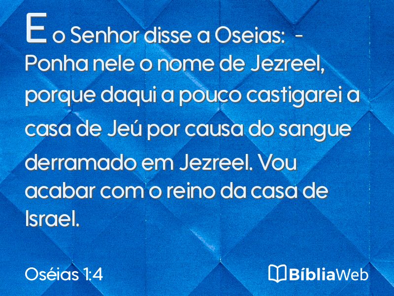 Oséias 1:4 em imagem para compartilhar