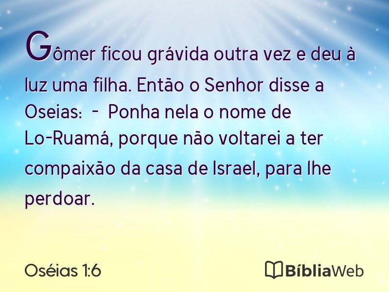 Oséias 1:6 em imagem para compartilhar