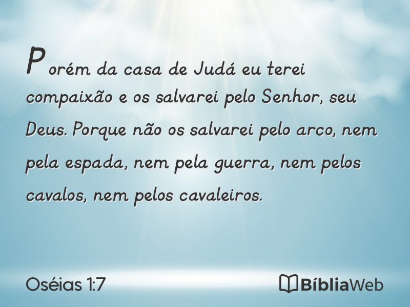 Oséias 1:7 em imagem para compartilhar