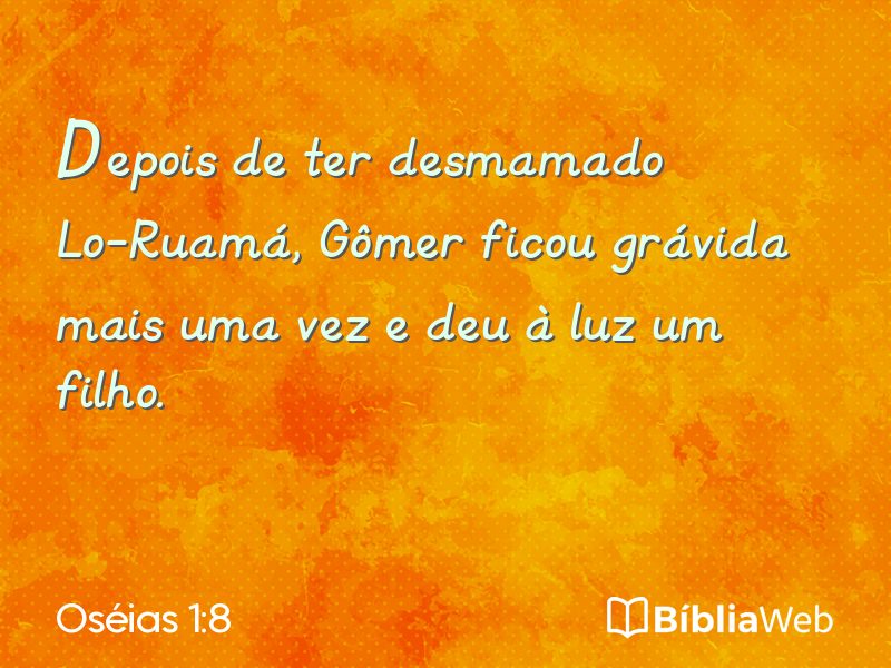 Oséias 1:8 em imagem para compartilhar