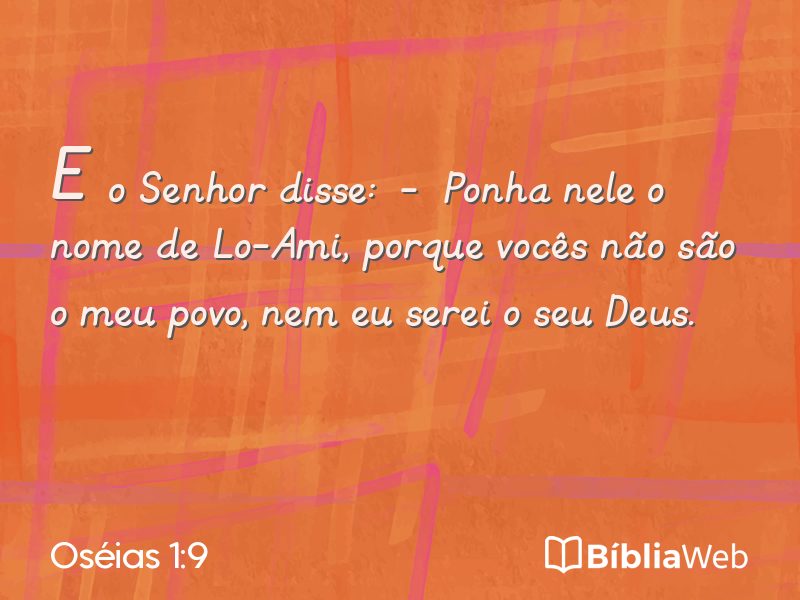 Oséias 1:9 em imagem para compartilhar