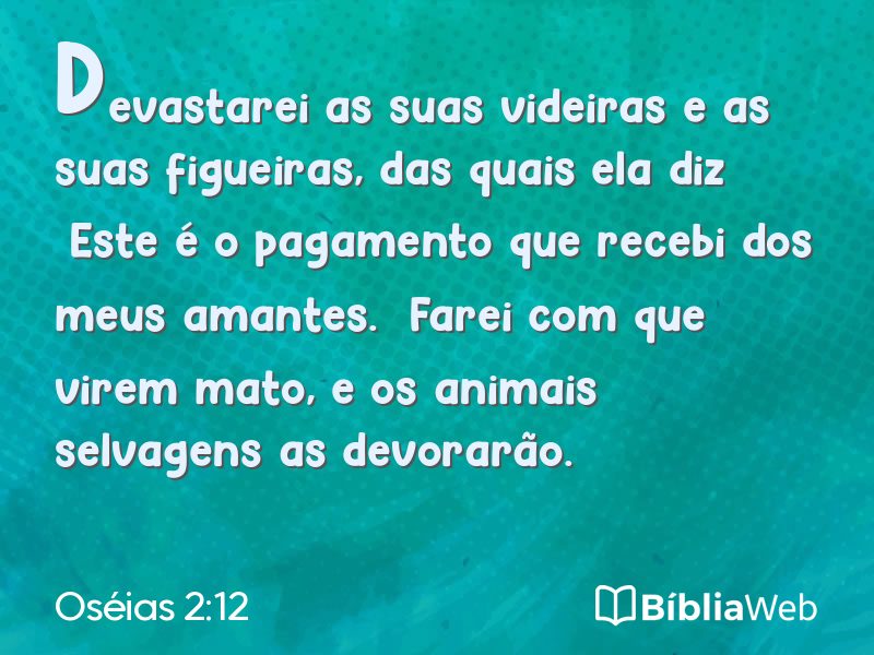 Oséias 2:12 em imagem para compartilhar