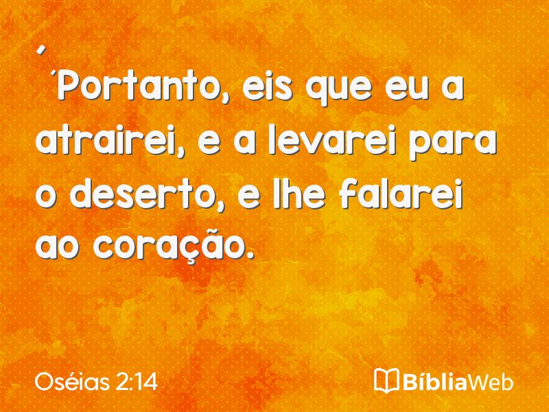 Oséias 2:14 em imagem para compartilhar