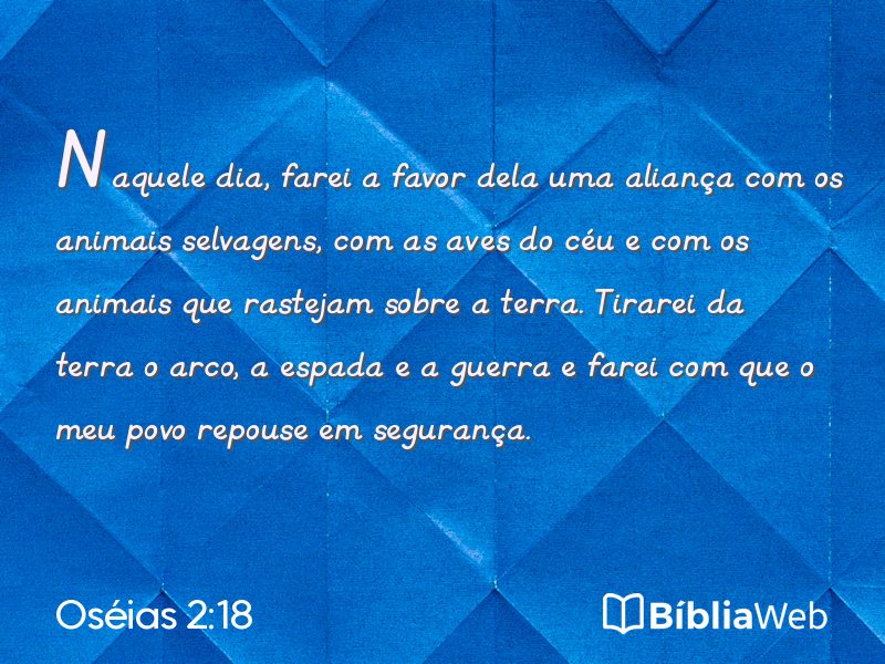 Oséias 2:18 em imagem para compartilhar