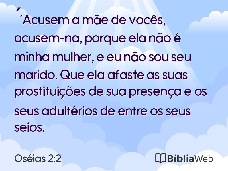 Oséias 2:2 em imagem para compartilhar