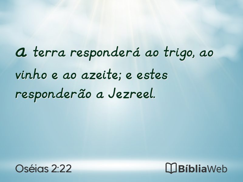 Oséias 2:22 em imagem para compartilhar