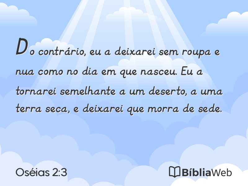 Oséias 2:3 em imagem para compartilhar