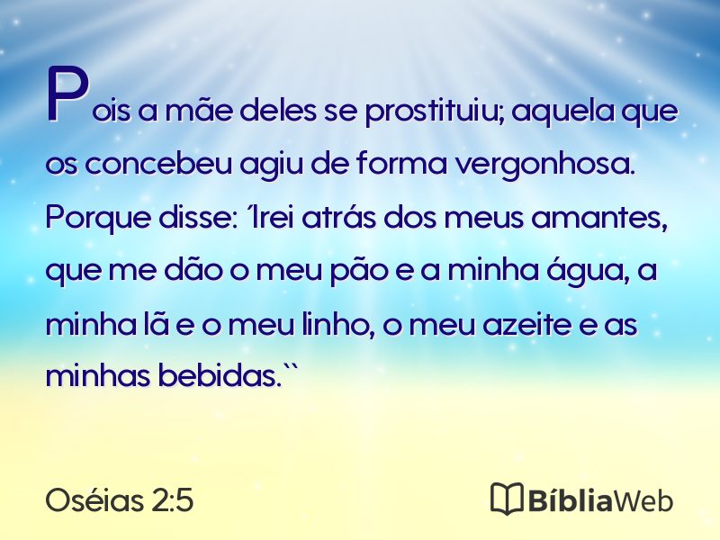 Oséias 2:5 em imagem para compartilhar