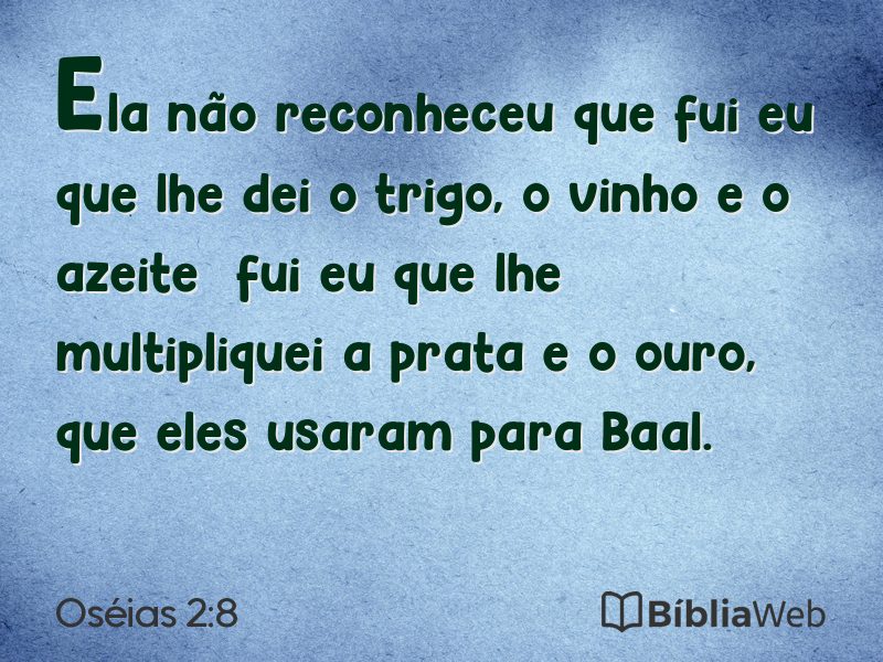 Oséias 2:8 em imagem para compartilhar