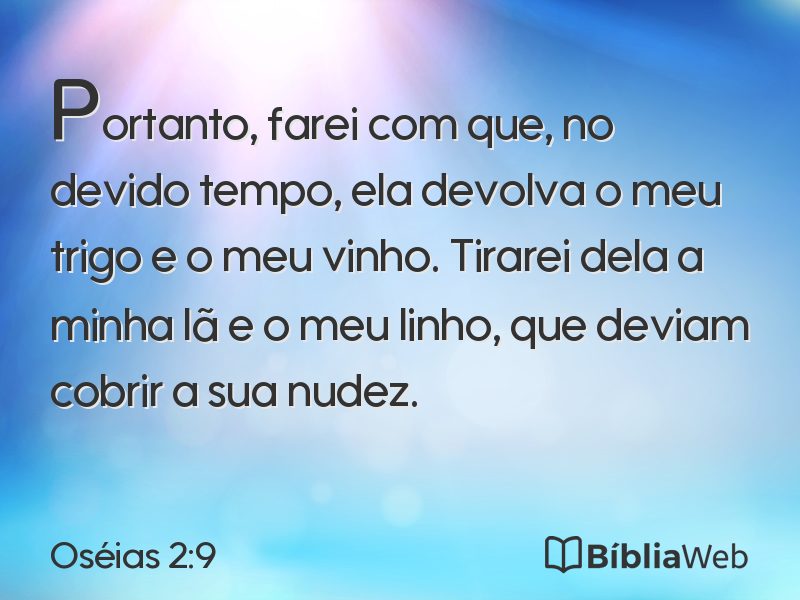 Oséias 2:9 em imagem para compartilhar