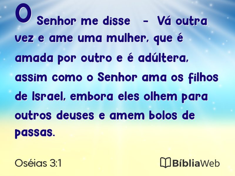Oséias 3:1 em imagem para compartilhar