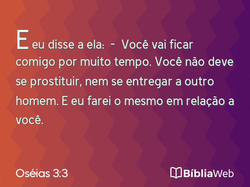 Oséias 3:3 em imagem para compartilhar