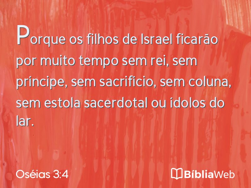 Oséias 3:4 em imagem para compartilhar