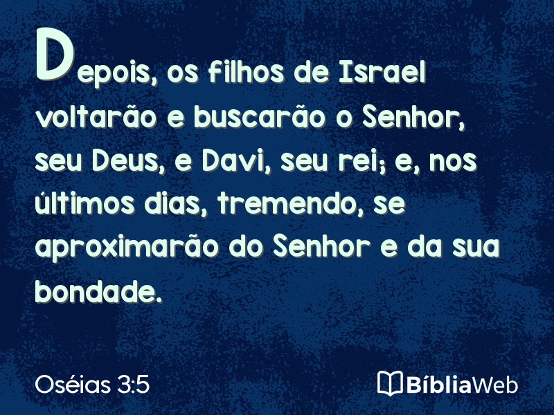 Oséias 3:5 em imagem para compartilhar