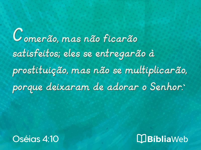 Oséias 4:10 em imagem para compartilhar